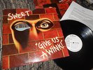 SWEET Give us a wink LP 1976 RCA Victor SPL1-9350 PROMO SPAIN + PROMO SHEET