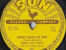 Jerry Lee Lewis, Great Balls of Fire, Sun 281, 78 rpm, 
