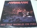ANNIHILATOR Set The World On Fire LP 1992 ORIGINAL BRAZIL PRESS RARE EX-/EX+