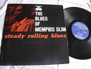 Near mint original Memphis Slim Steady Rolling Blues Bluesville 1075 blue/silver