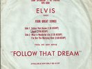 Elvis Presley - Follow That Dream. Original 1962 US Promo Vinyl EP.