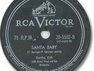 EARTHA KITT Christmas 78 RPM Record. Santa Baby