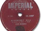 FATS DOMINO Rock'n Roll 78 RPM Record. Blueberry Hill