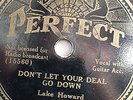 LAKE HOWARD PERFECT 13091 COUNTRY 78 RPM RECORD V+/E-