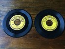 2 RARE ORIG CARL PERKINS 45 record Blue Suede Shoes Boppin Blues VG++ SUN