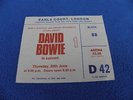 DAVID BOWIE ISOLAR 2 STAGE TOUR CONCERT TICKET LONDON EARLS COURT 29th Jun 1978