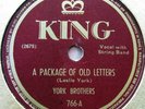 YORK BROTHERS KING 766 A PACKAGE OF OLD LETTERS COUNTRY