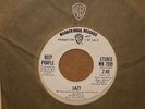 DEEP PURPLE          LAZY         RARE  WHITE LABEL PROMO   7