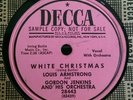 Louis Armstrong 78 RPM- DECCA 28443 - White Christmas & Winter Wonderland promo