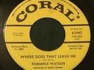 ROMANCE WATSON Where Does That Leave Me/Froggy Bottom 45 northern soul hear