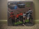 Rickshaw vs Trigger split LP [ex/ex] Swedish PUNK import White splattered vinyl