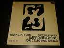 David Holland / Derek Bailey – Improvisations For Cello And Guitar - ECM Germany