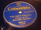 JAZZ WILLIAMS JUG BAND Organ Grinder/You Ain't Too Old ROYAL BLUE COLUMBIA 2863