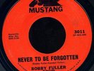 Bobby Fuller Four RARE Garage 45 MUSTANG Never To Be Forgotten You Kiss Me HEAR