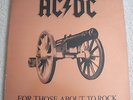 AC/DC VINYL LP FOR THOSE ABOUT TO ROCK 1981 GATEFOLD SLEEVE EMBOSSED FRONT COVER