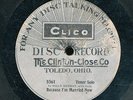 pc78-Male vocal-CLICO 3361-Billy Murray- ****RARE label-SINGLE SIDED-Pre 1920