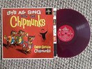 David Seville & The Chipmunks LET'S ALL SING WITH 1959 Red Wax E  Christmas Song