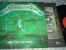 METALLICA ride the lightning LP 1984 bernett GREEN cover FRENCH PRESS red label