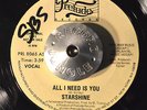 RARE MODERN SOUL 45 - STARSHINE - ALL I NEED IS YOU Promo Boogie Funk HEAR