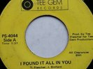 RARE THE TREY J'S 45 LP 4044 FOUND ALL WE GOT THING GEM RECORDS northern soul