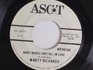 MARTY RICHARDS: What Makes One Fall In Love / Bella Bambina 45 (dj, flip is VG)