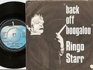 RINGO STARR BACK OFF BOOGALOO & BLINDMAN DANISH 45+PS 1972 BLUE APPLE BEATLES
