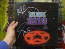 RUSH FULLY SIGNED IN SILVER PAINT PEN 2112 LP GEDDY LEE ALEX LIFESON NEIL PEART