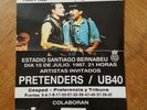 U2 FULL UNUSED concert ticket Madrid Santiago Bernabeu 15/07/1987 LOW NUMBER 087