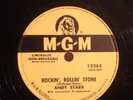 MGM 78 RPM Andy Starr 12263 Rockin Rollin Stone E/E+