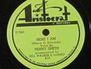 RARE 78 - Penny Smith w/ Bill Walker & Combo - Here I Am - ARISTOCRAT #410 - EX