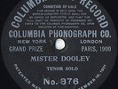 Edward M. Favor, Mister Dooley, Columbia Disc Record 876, 10