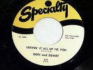 Don and Dewey: Leavin' It All Up To You / Jelly Bean  [NEW & Unplayed]