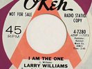 LARRY WILLIAMS I Am The One / You Ask OKEH 45 northern soul Near Mint promo 7”