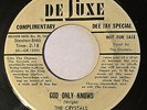 Doo Wop Group 45   CRYSTALS   “God Only Knows” DeLUXE story promo ’54 orig HEAR