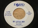 Rare TONI EDEN & MATTEO 45, Something Stupid / My Little Boy, Ford 148