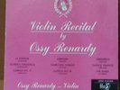 VIOLIN RECITAL by OSSY RENARDY original 1st pressing 1950 LP RARE