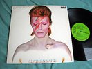 DAVID BOWIE - Aladdin Sane - 1981 UK Vinyl LP SUPER Green label re-issue EX/EX