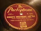 JAZZ FRED ELIZALDE MUSIC Nobody's Sweetheart PARLOPHONE 1201