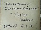 SYLFORD WALKER / DEUTERONOMY / OUR FATHER HOMELAND [South East Music] 12
