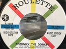 LOU MONTE / DOMINICK THE DONKEY PROMO 45 ON ROULETTE VG++