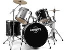 LANGLEY ESD 500 SET COMPLET BATTERIE STANDARD DRUM CAISSE CYMBALE PRO NOIR NEUF