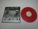 INFEST-Slave LP Draw Blank Deep Six Red Vinyl Hardcore Thrash Crossed Out Spazz