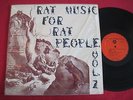 RARE PUNK COMPILATION LP - RAT MUSIC FOR RAT PEOPLE VOL 2 (1984) VG++ SHRINK