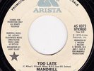 Northern Soul - Mandrill - Too late - original US Arista label rare DEMO