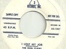 The Don Clairs - AMP 3 1002 (DJ) I Lost My Job / Santa Fe ( Rare Doo Wop )