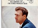 JOHNNY HORTON Rockabilly 45rpm + Picture Sleeve All Grown Up/1 Man Woman LISTEN