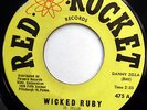 DANNY ZELLA & ZELL ROCKS 45 Wicked Ruby / Black Sax ROCKABILLY Red Rocket m356