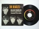 Beatles you want know secret / thank you girl 45 w/ PS Vee Jay 587 Orig. NICE