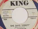 AL HENDERSON She Says Crazy KING 45 mod new breed 1963 7”