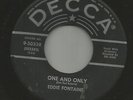 ROCKABILLY - EDDIE FONTAINE --ONE AND ONLY  -HEAR BOTH- 1957 DECCA